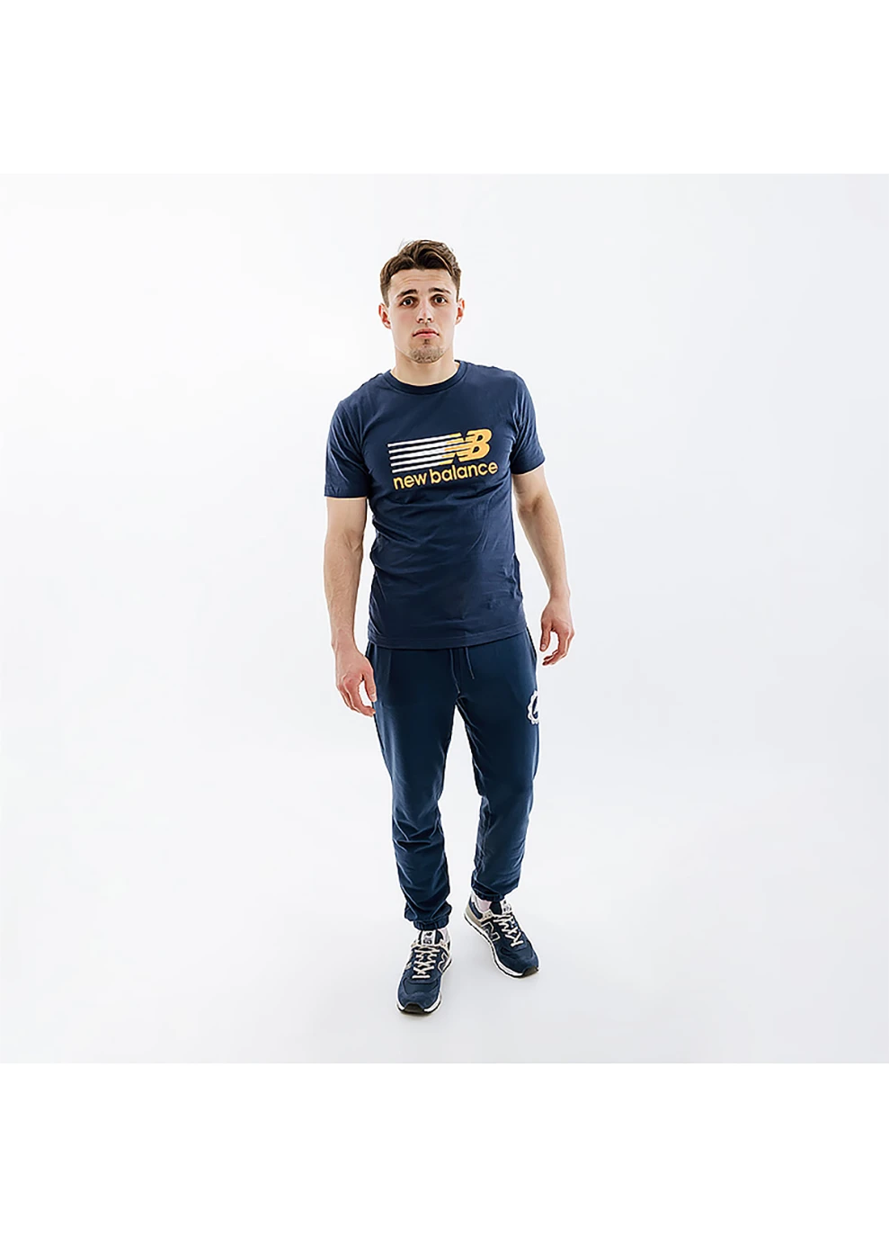 Синя чоловіча футболка nb sport core plus синій New Balance