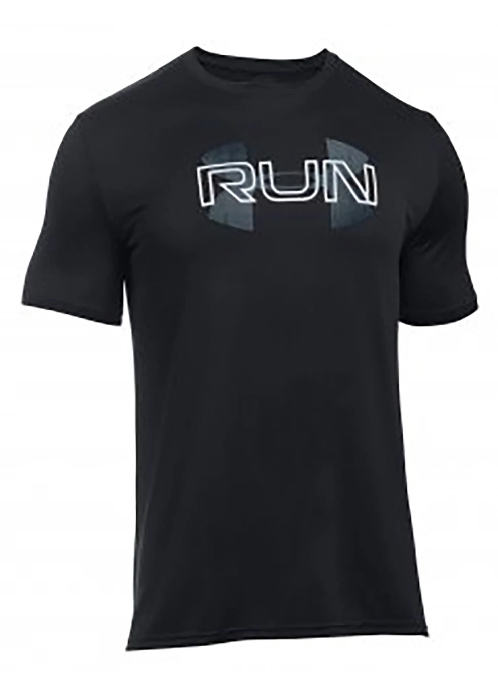 Черная футболка ua run overlapogo/s черный муж Under Armour