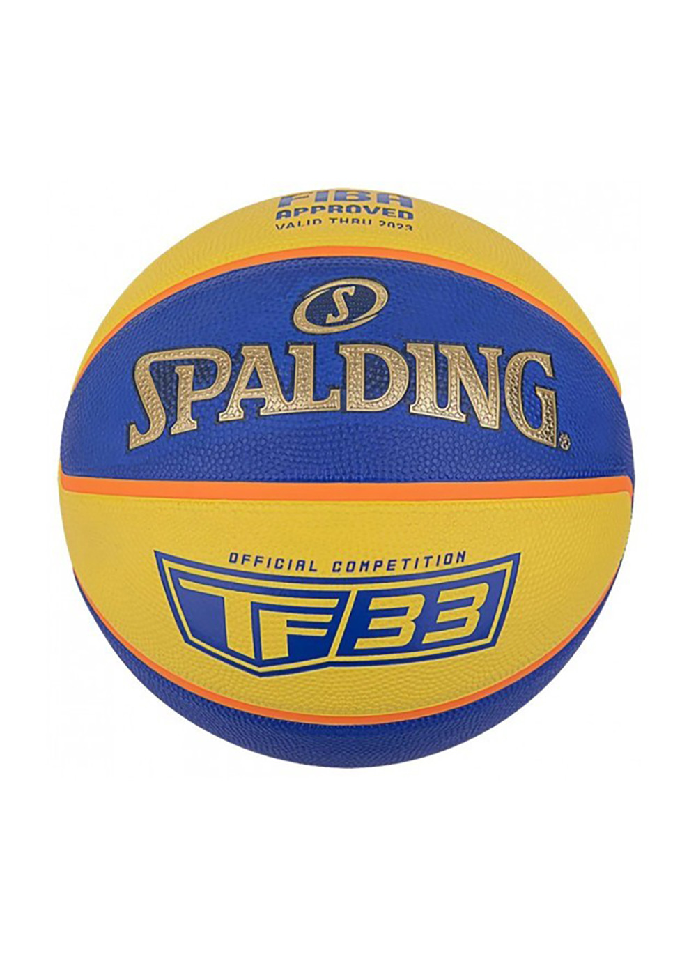 Мяч Баскетбольный TF-33 желтый, голубой Уни Spalding (260633219)