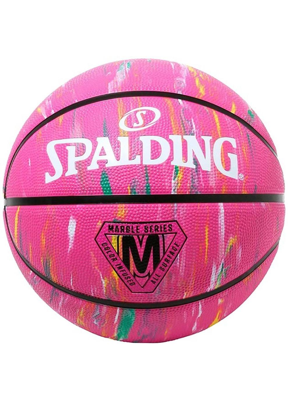 М'яч баскетбольний Marble Series рожевий, мультиколор Spalding (260646661)