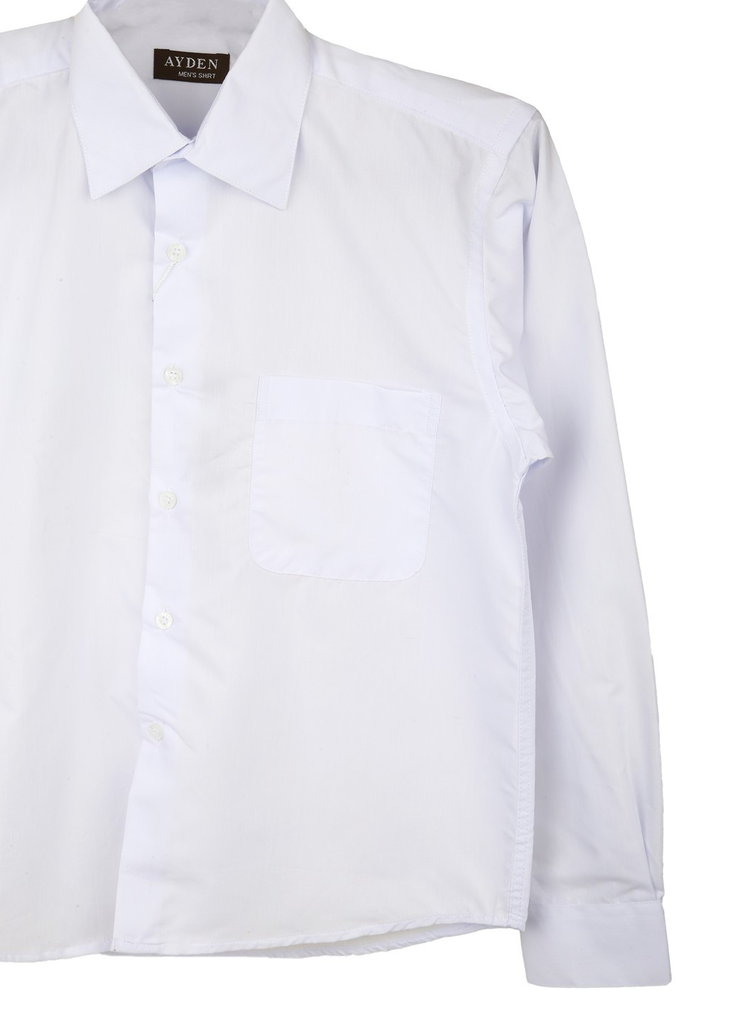Белая кэжуал рубашка однотонная Ayden