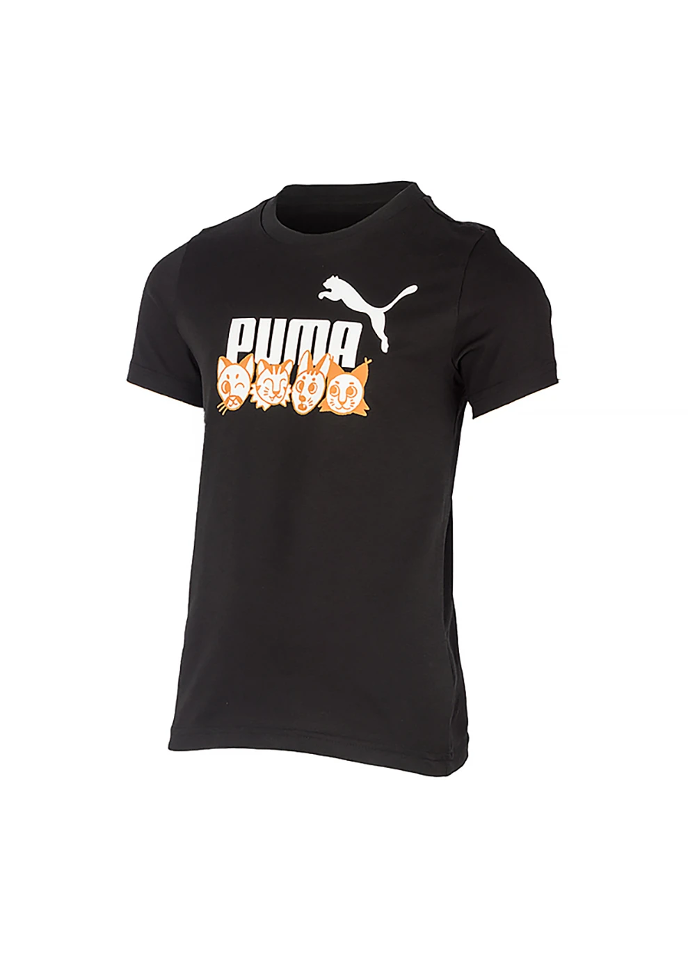 Чорна демісезонна дитяча футболка ess+ mates tee чорний Puma