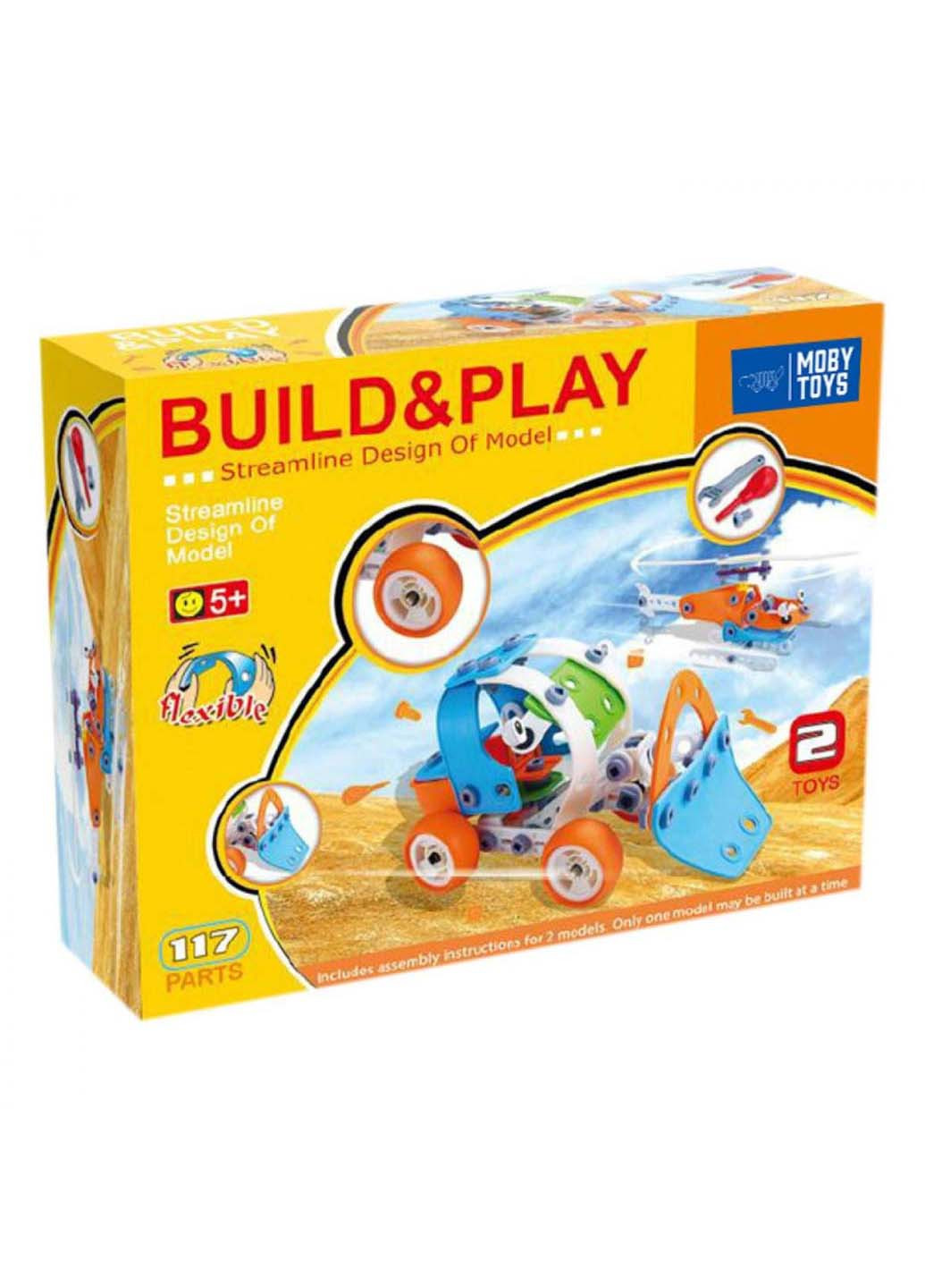 Конструктор дитячий Build&Play "Бульдозер + Вертоліт" J-101B 117 ел. Hanye (260644010)