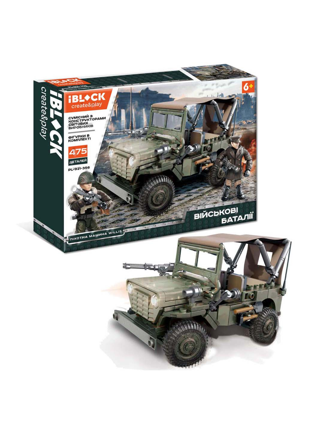 Детский конструктор Военные баталии PL-921-356 475 деталей Iblock (260643941)
