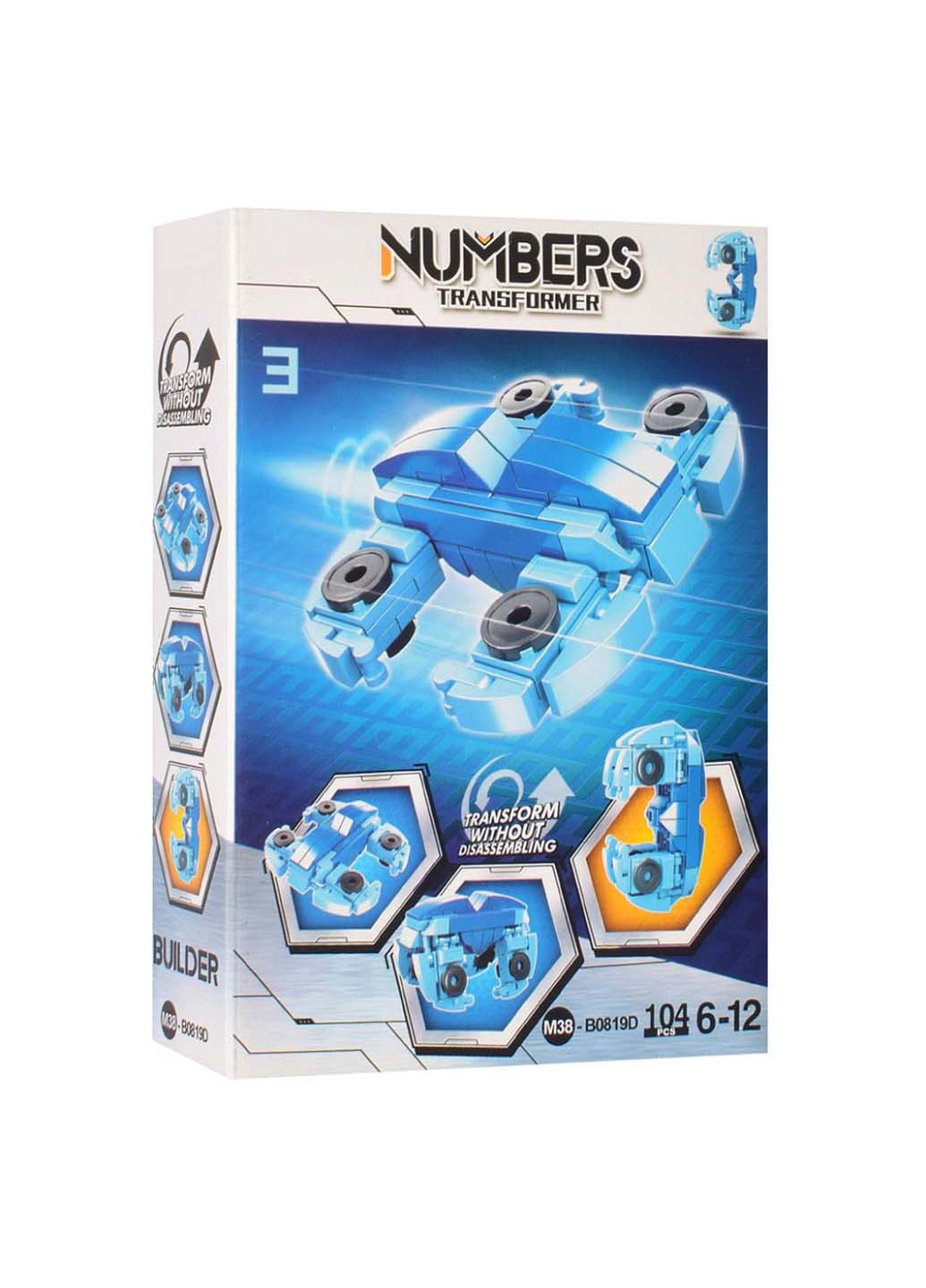 Детский конструктор M38-B0819 цифра-транспорт Цифра 3 Bambi (260643472)