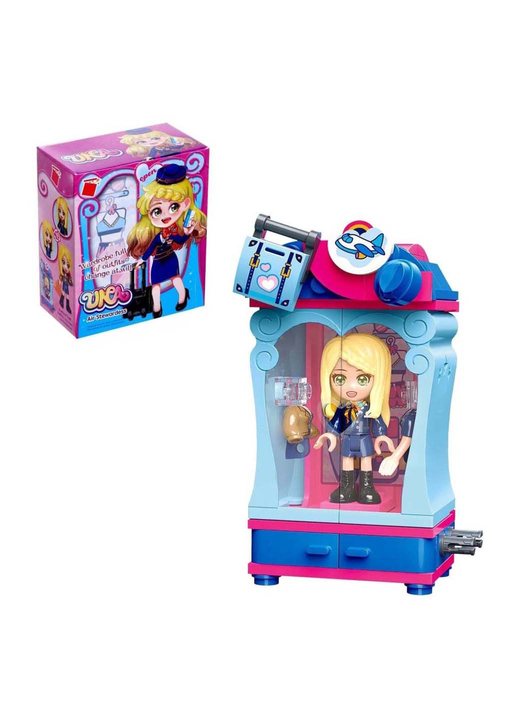 Дитячий конструктор Дівчинка з кімнатою 34011 з аксесуарами Бортпровідниця Bambi (260643433)