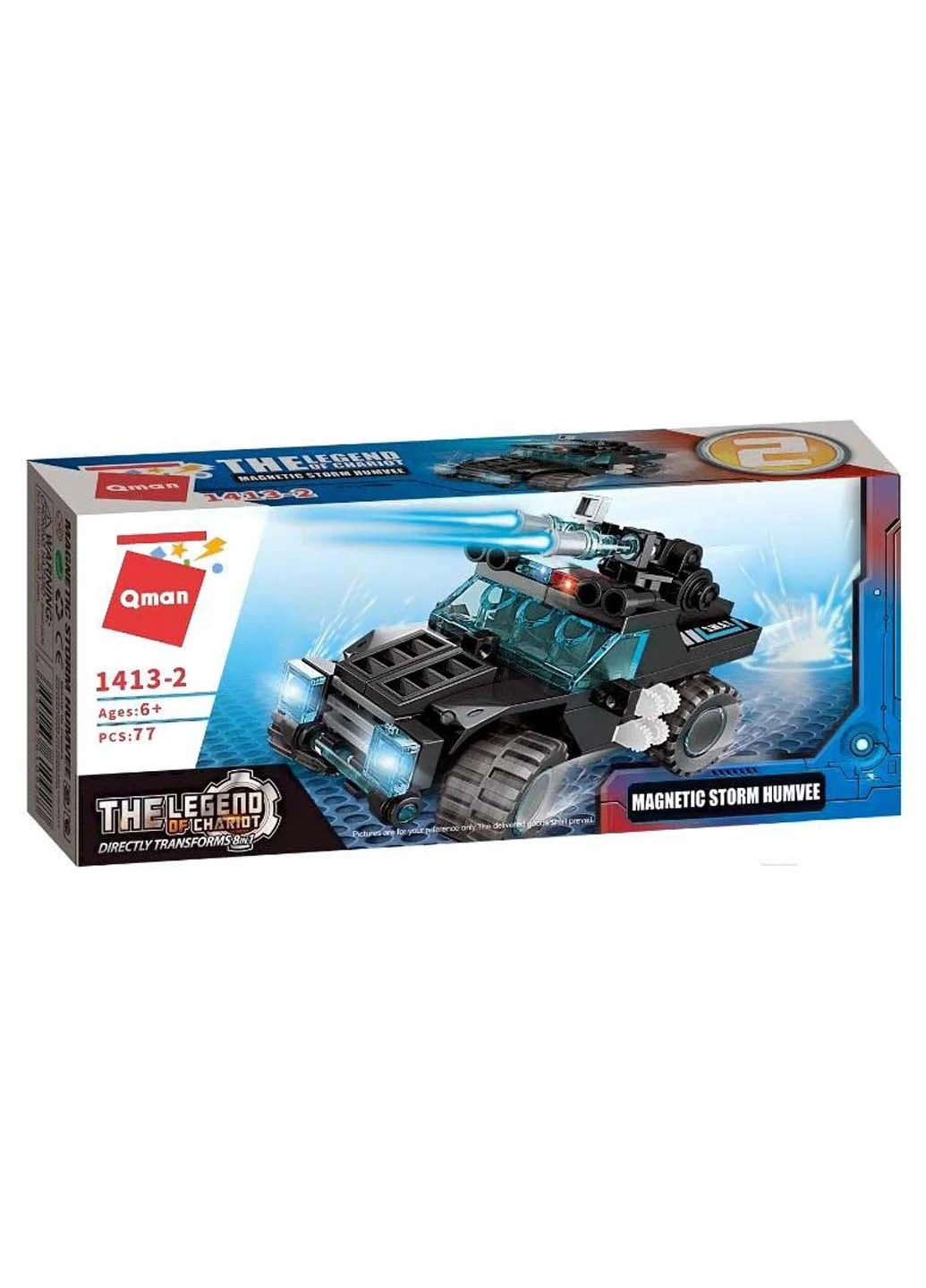 Дитячий конструктор 1413 транспорт Magnetic Storm Humvee Qman (260643895)
