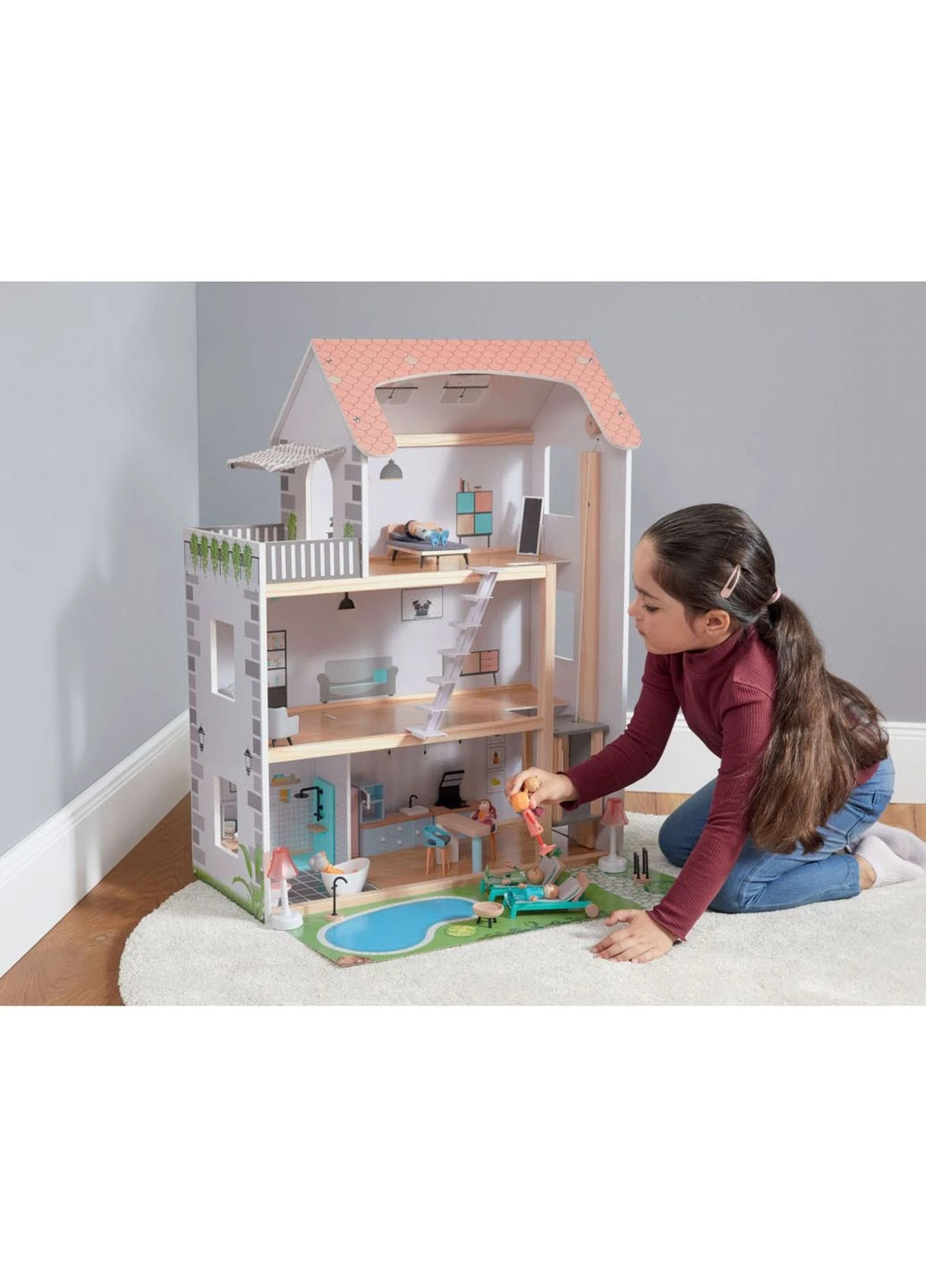 Ігровий дерев'яний ляльковий будиночок Playtive (260644172)