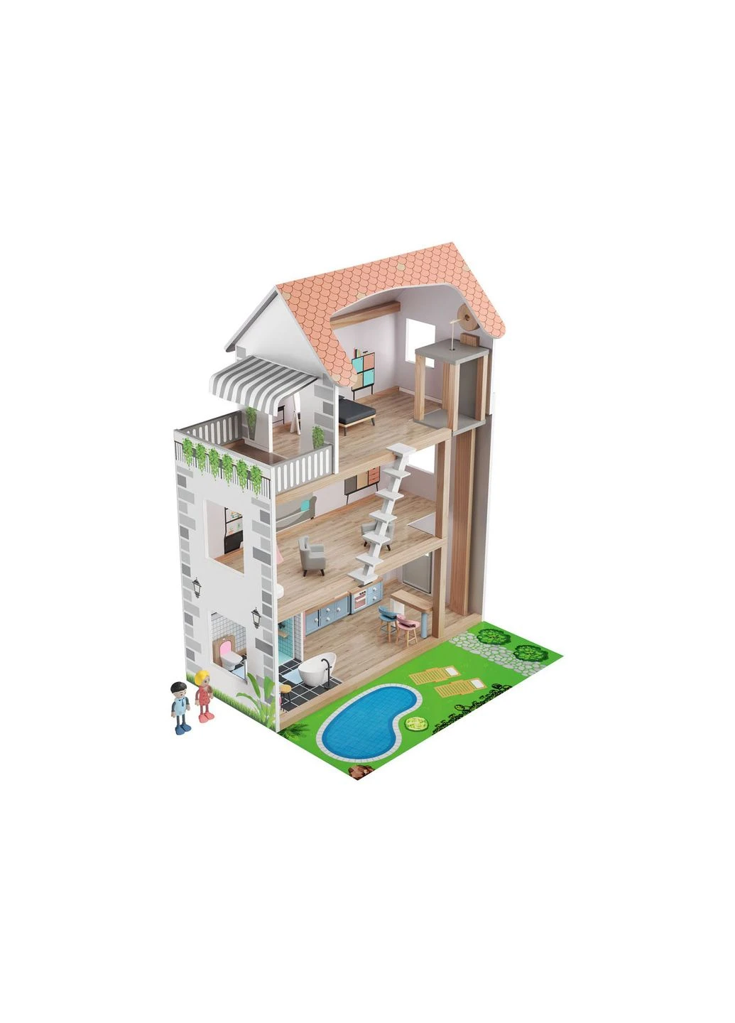 Ігровий дерев'яний ляльковий будиночок Playtive (260644172)