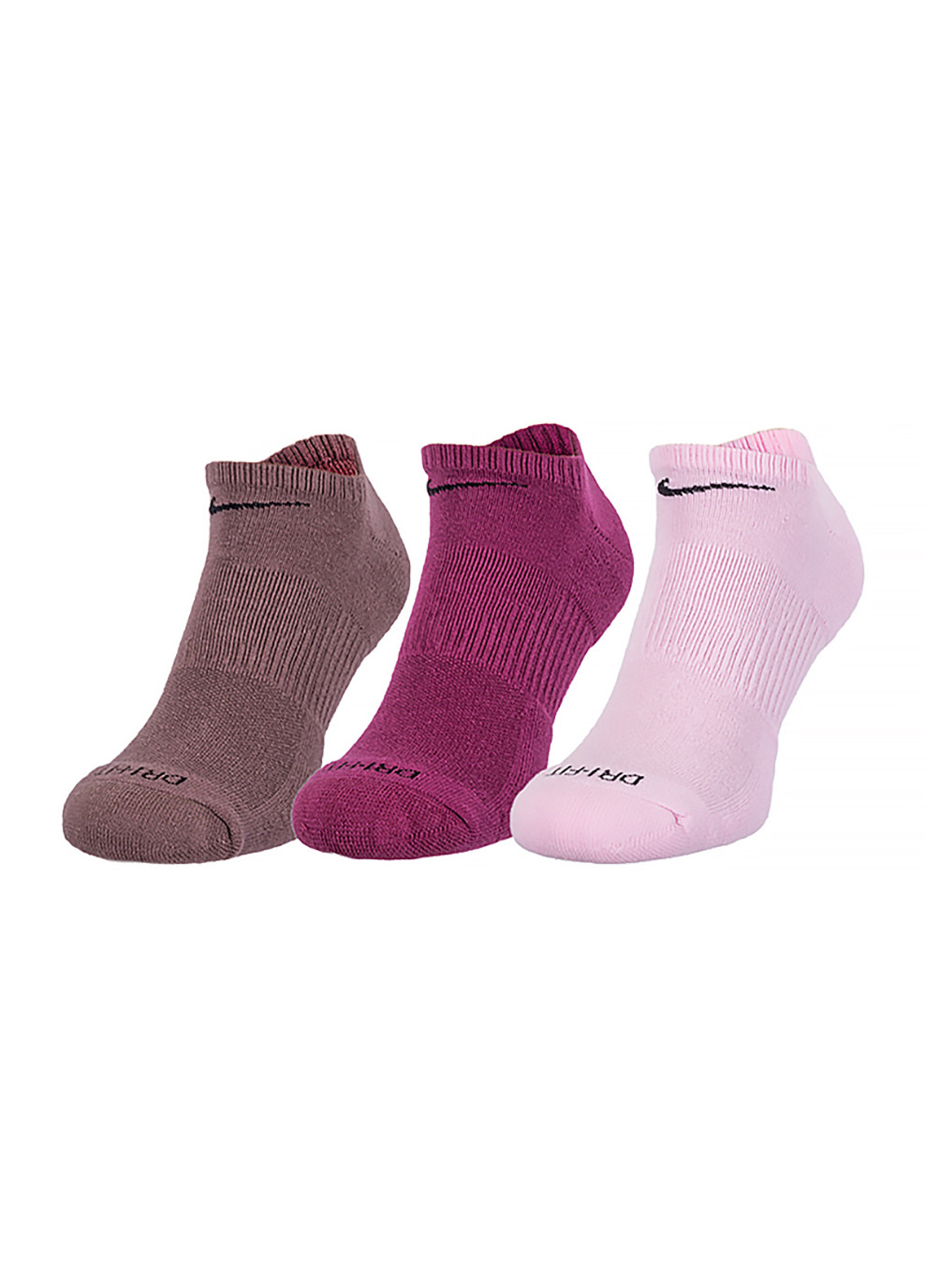 Комбинированные мужские носки u nk everyday plus cush ns 3pr разноцветный Nike однотонные (260646755)