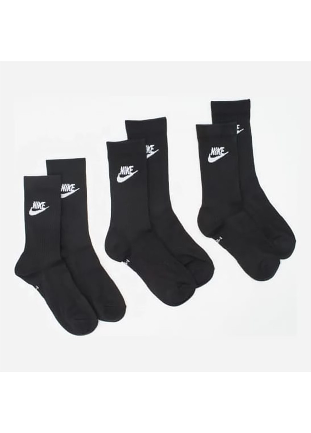Набір шкарпеток Everyday Essential Чорний 3 пари Nike (260646299)
