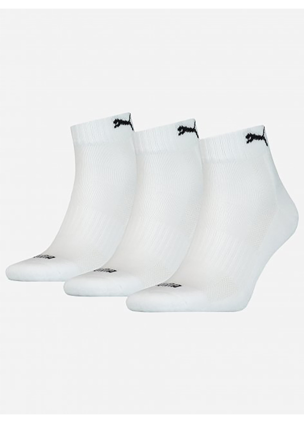 Набір шкарпеток Cushioned Quarter 3P Un White Білий 3 пари Puma (260632908)