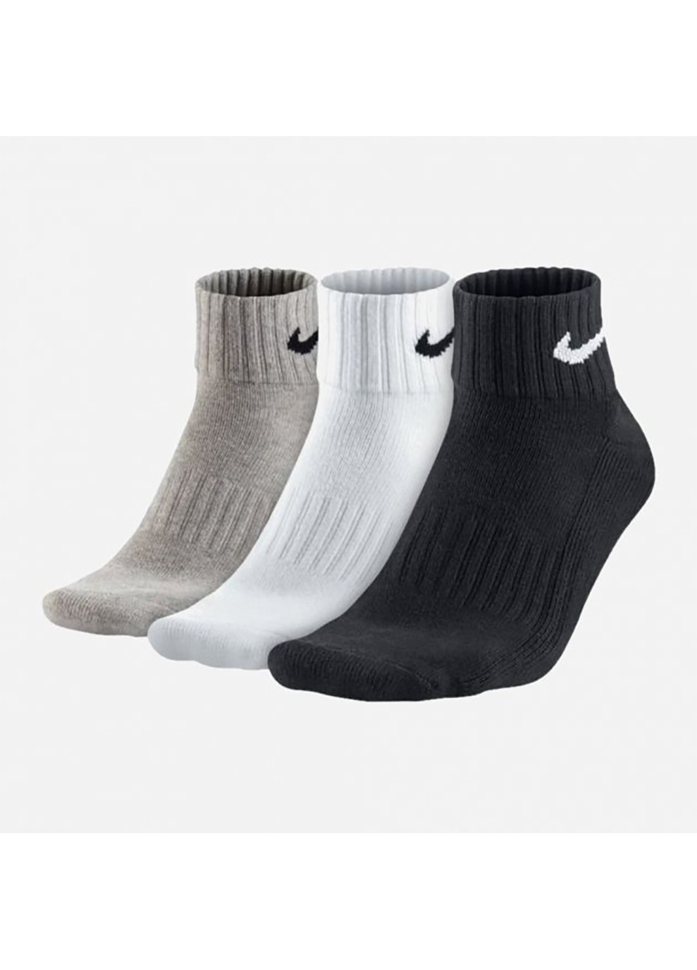 Носки U Nk V Cush Ankle-3P Value Черный Белый Серый 3 пары Nike (260646598)