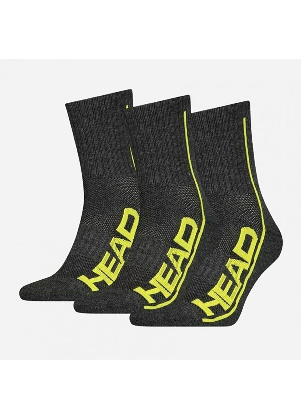 Шкарпетки PERFORMANCE SHORT CREW 3P UNISEX Темно-сірий; Жовтий Head (260646669)