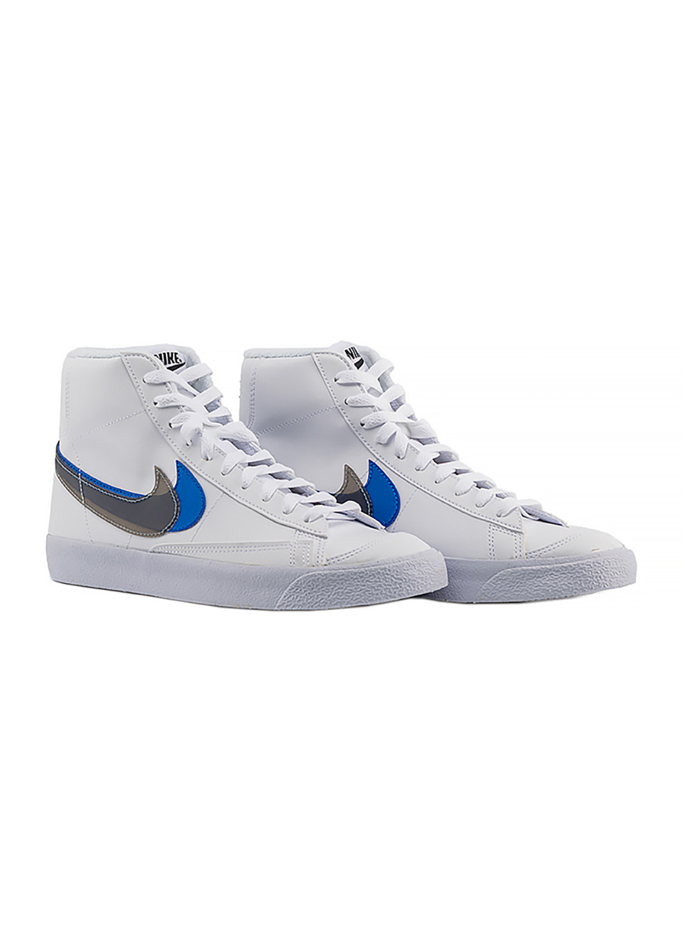 Белые демисезонные детские кроссовки blazer mid nn gs белый Nike