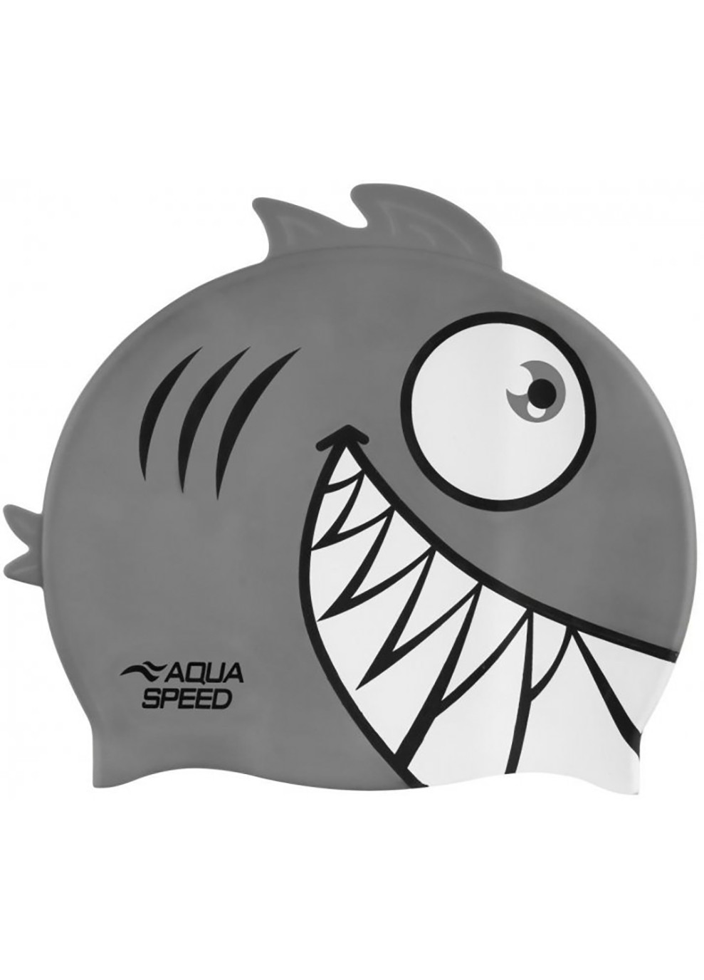 Шапочка для плавання ZOO Pirana 9701 Піранья дитяча Сірий Aqua Speed (260658850)