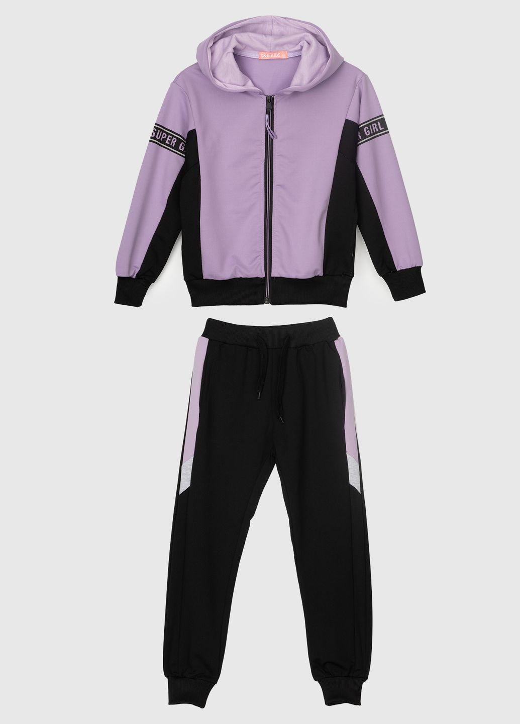 Спортивний костюм для дівчинки 6776 кофта + штани 116 см Бузковий (2000989917335D) S&D (260659464)
