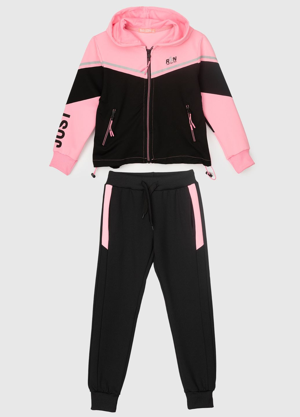 Спортивний костюм для дівчинки 6775 кофта + штани 116 см Рожевий (2000989917564D) S&D (260659462)