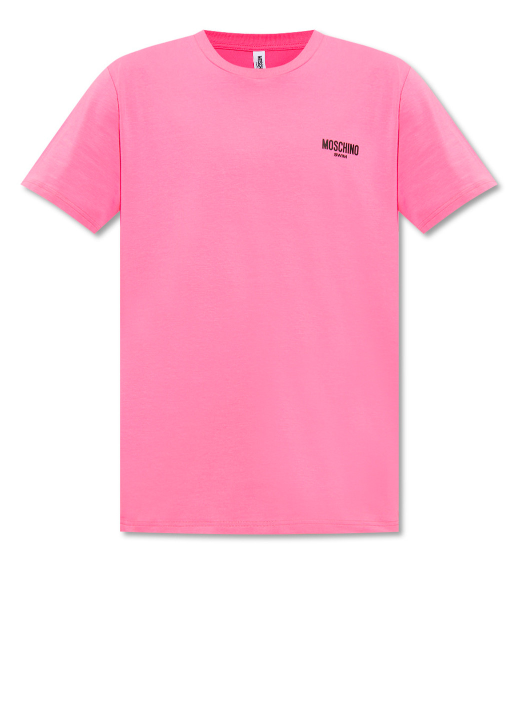 Розовая летняя женская розовая футболка swim с коротким рукавом Moschino