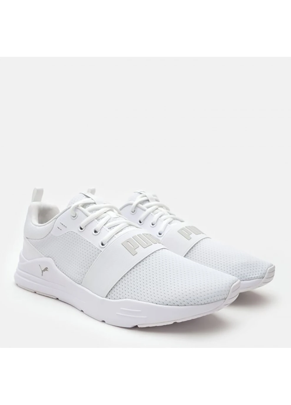 Білі чоловічі кросівки wired run white-gray violet демісезон Puma