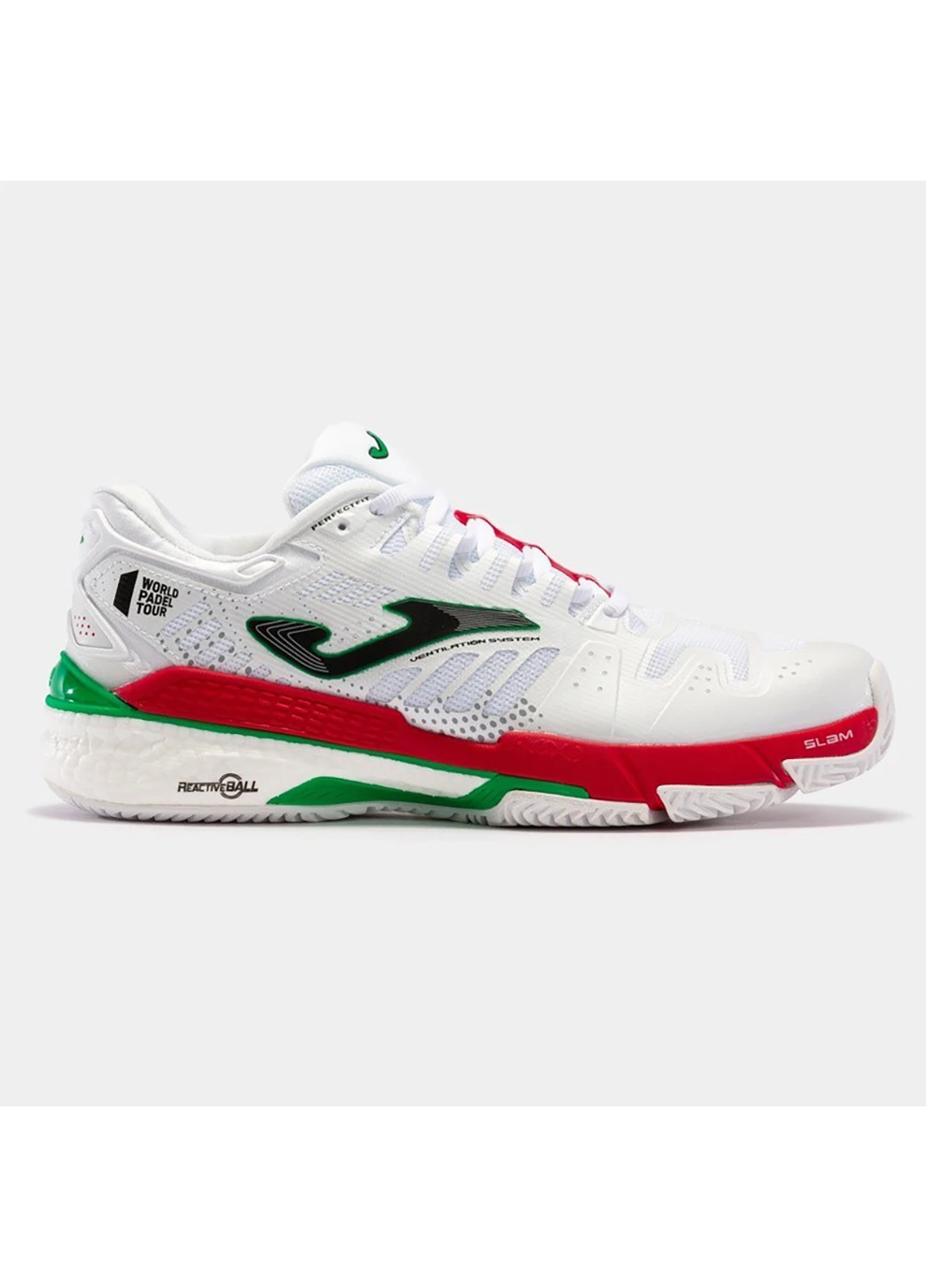 Білі кросівки slam white/red білий, червоний демісезон Joma