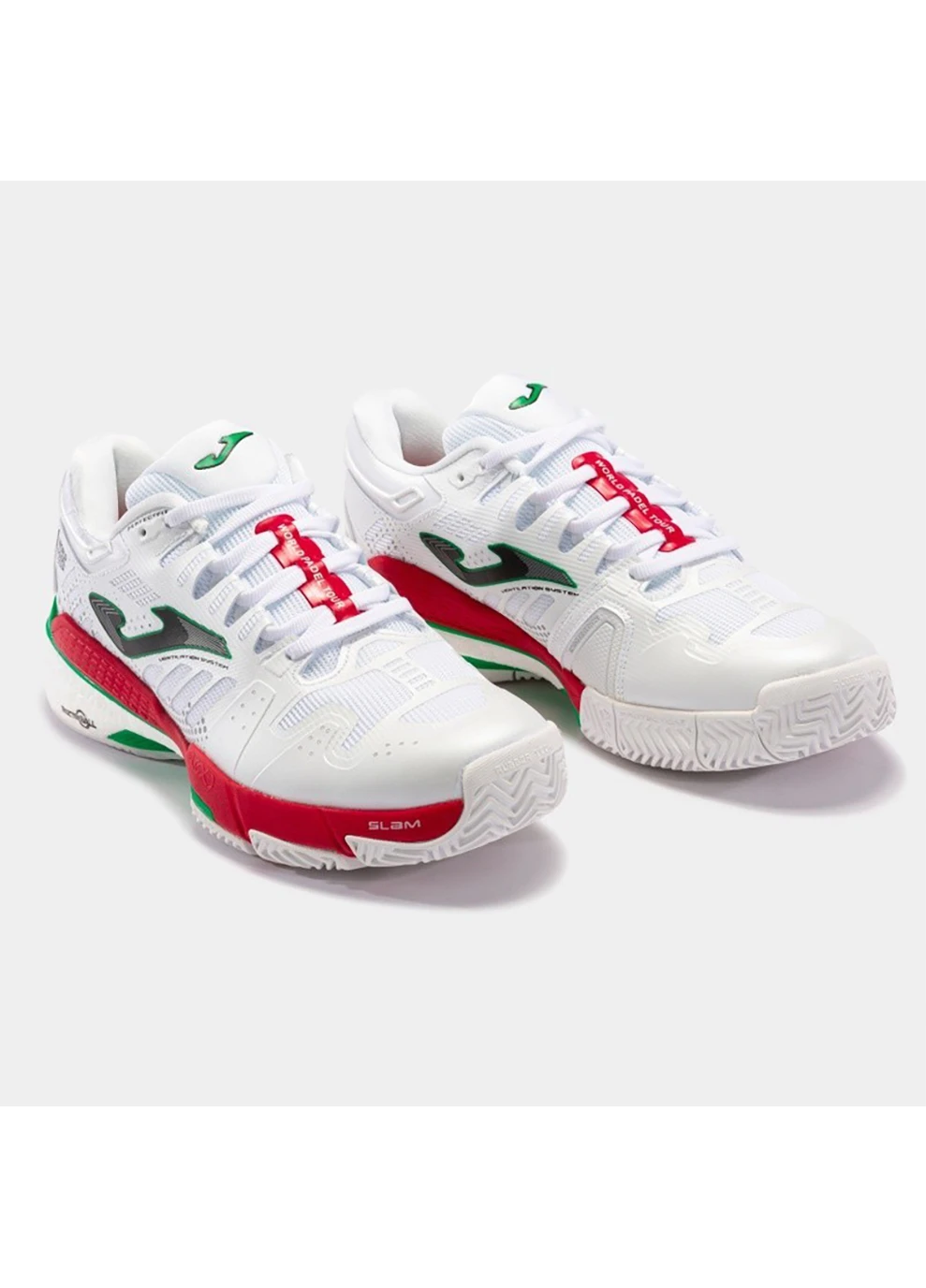 Білі кросівки slam white/red білий, червоний демісезон Joma