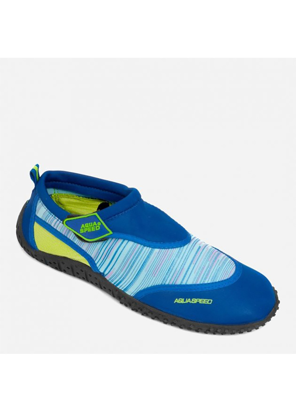 Синие спортивные аквашузы aqua shoe model 2c 6578 синий, голубой, жёлтый Aqua Speed
