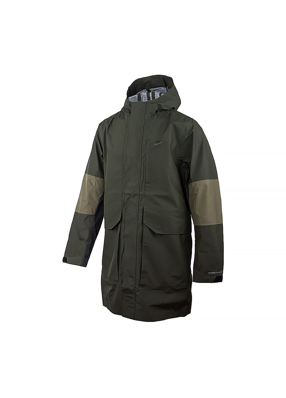 Оливковая (хаки) демисезонная мужская куртка m nsw sfadv shell hd parka хаки l (dm5497-355 l) Nike