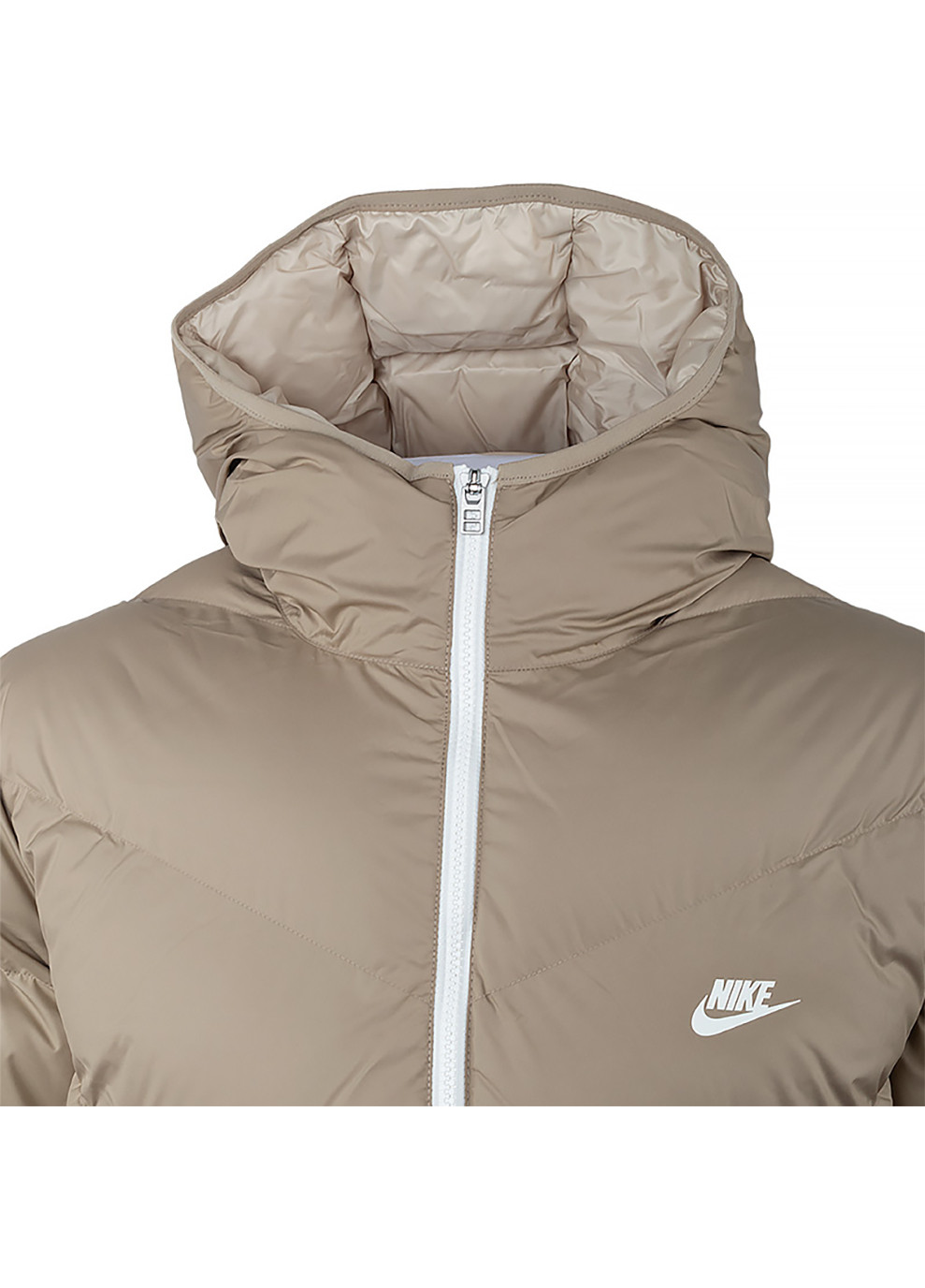Бежевая демисезонная мужская куртка m nk sf wr pl-fld hd parka бежевый s (dr9609-247 s) Nike