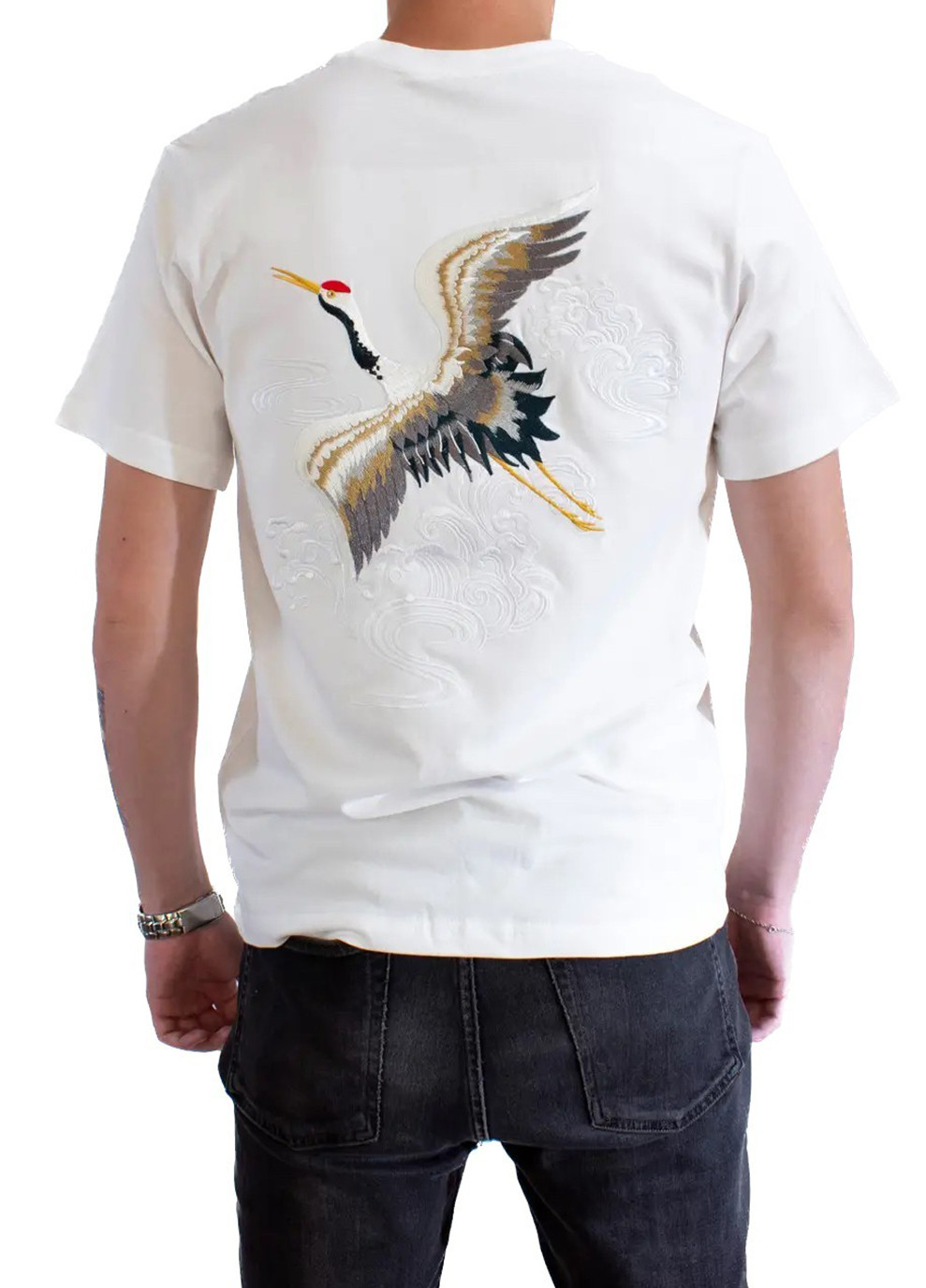 Белая мужская футболка stork l white (28972360 l) No Brand