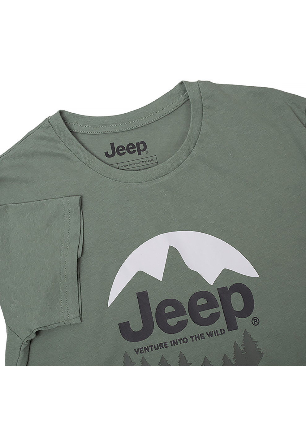 Хаки (оливковая) мужская футболка t-shirt the spirit of adventure хаки xl (o102588-e845 xl) Jeep