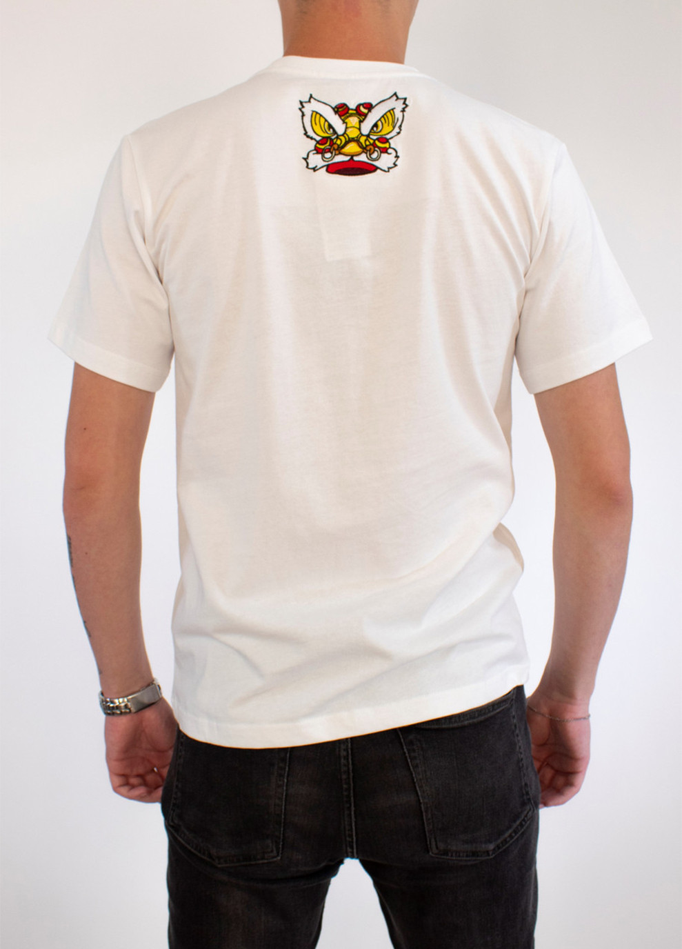 Белая мужская футболка golden dragon white m (28972293) No Brand