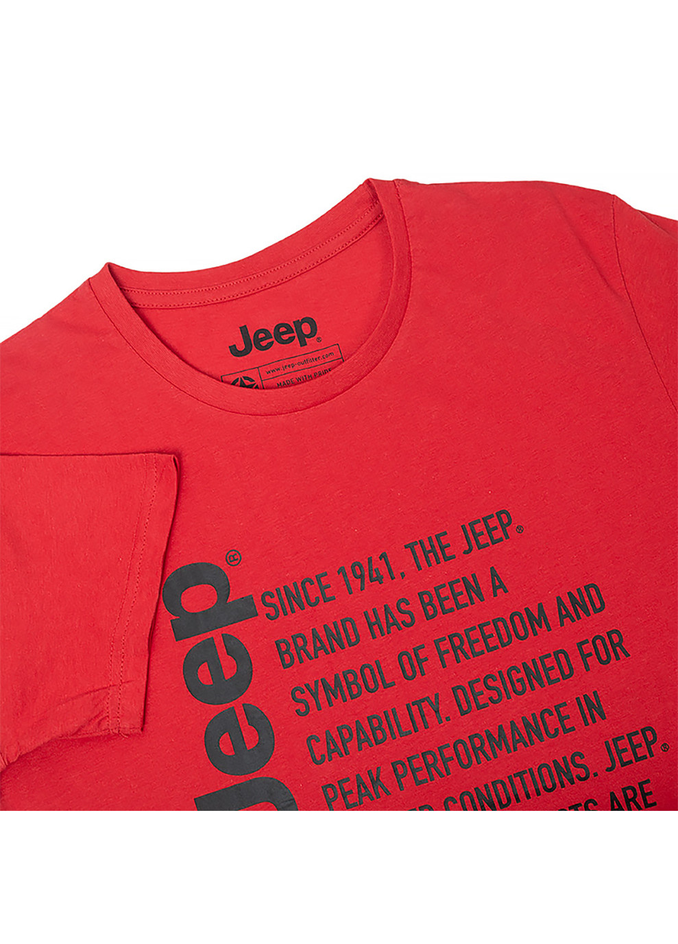 Красная мужская футболка t-shirt since 1941 красный l (o102591-r699 l) Jeep