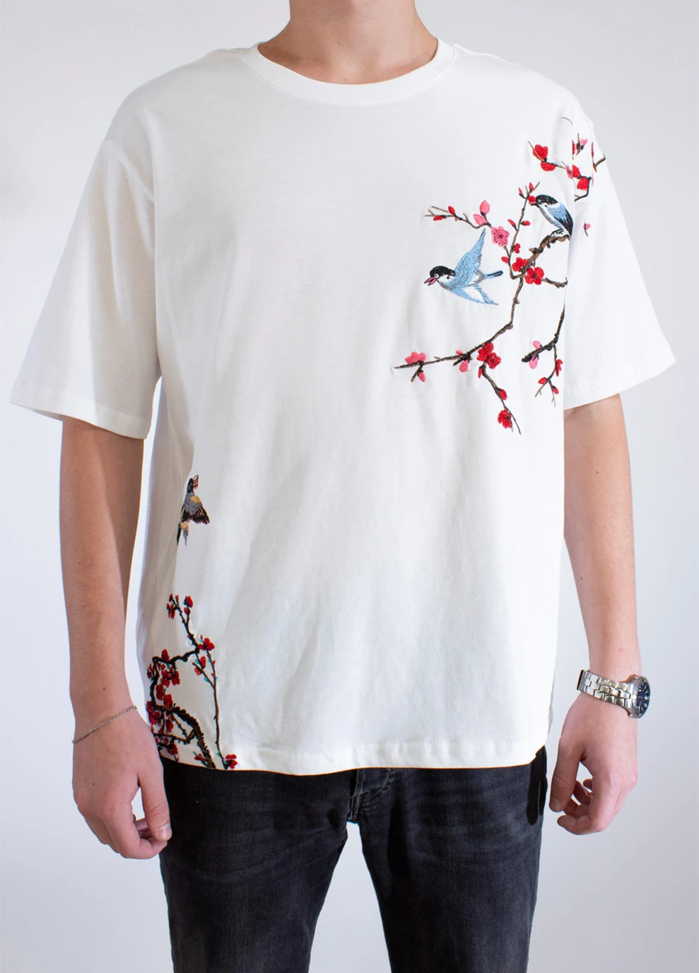 Белая мужская футболка spring singing white xl (28972030) No Brand