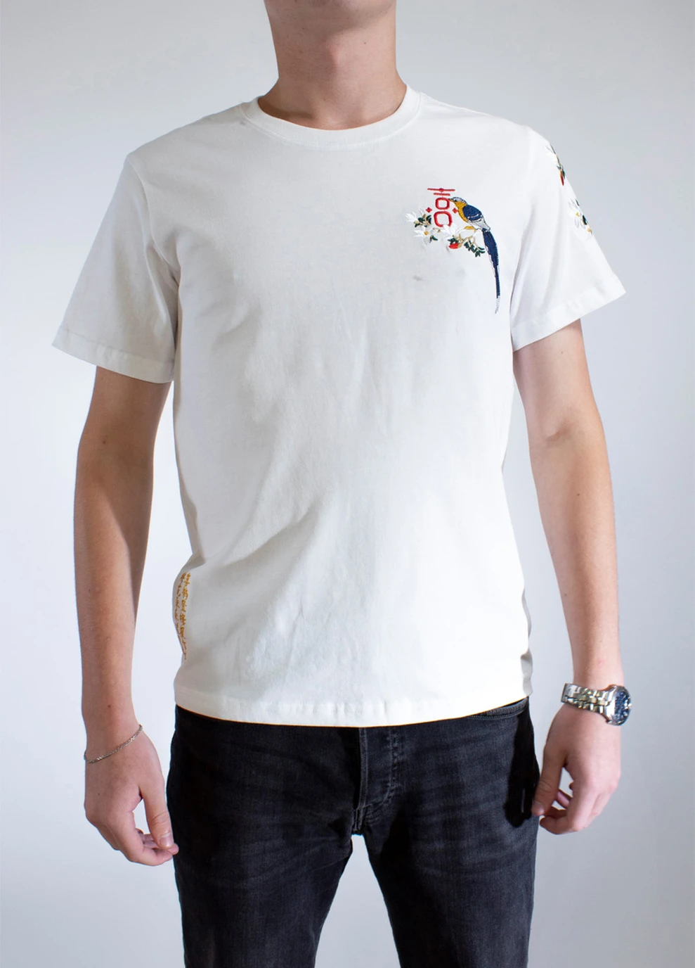 Біла чоловіча футболка birdong white No Brand