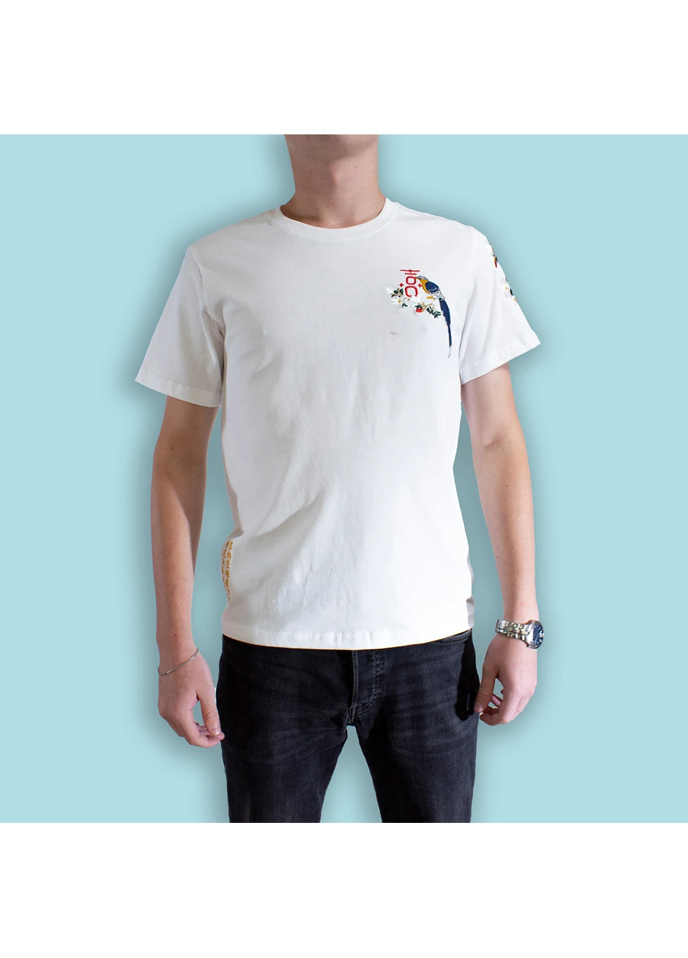 Біла чоловіча футболка birdong white No Brand