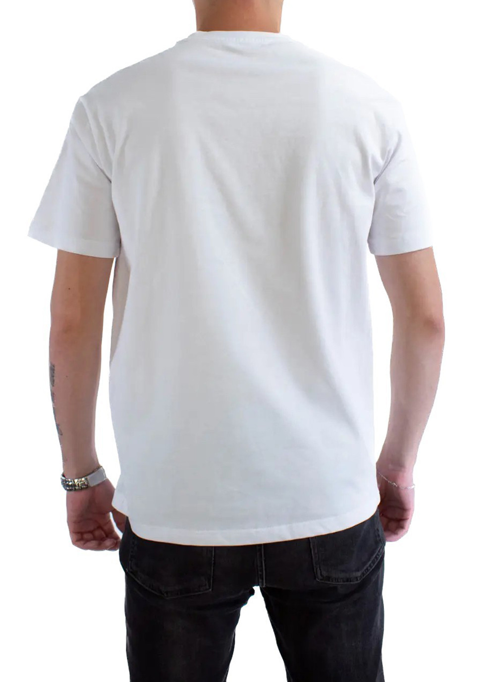 Біла чоловіча футболка wanding tiger l white (28972364 l) No Brand