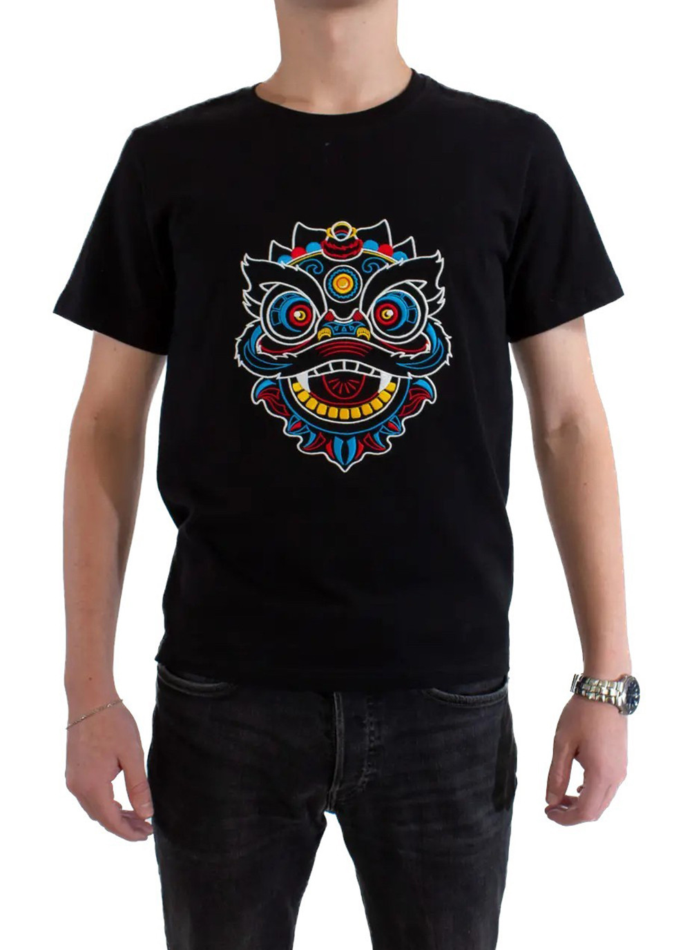 Чорна чоловіча футболка shy dragon xl black (28971996 xl) No Brand