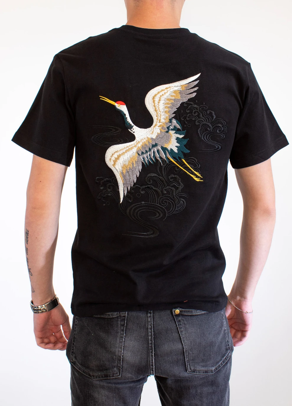 Черная футболка stork black (28972038) No Brand