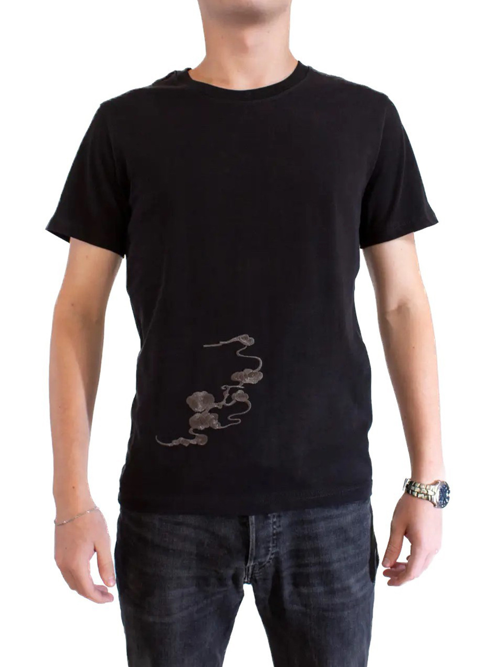 Чорна чоловіча футболка the dragon m black (28972070 m) No Brand