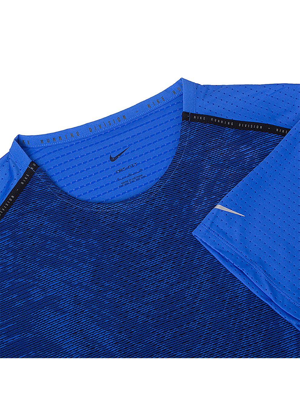 Синяя мужская футболка m nk df run dvn rise 365 ss синий m (dm4769-432 m) Nike