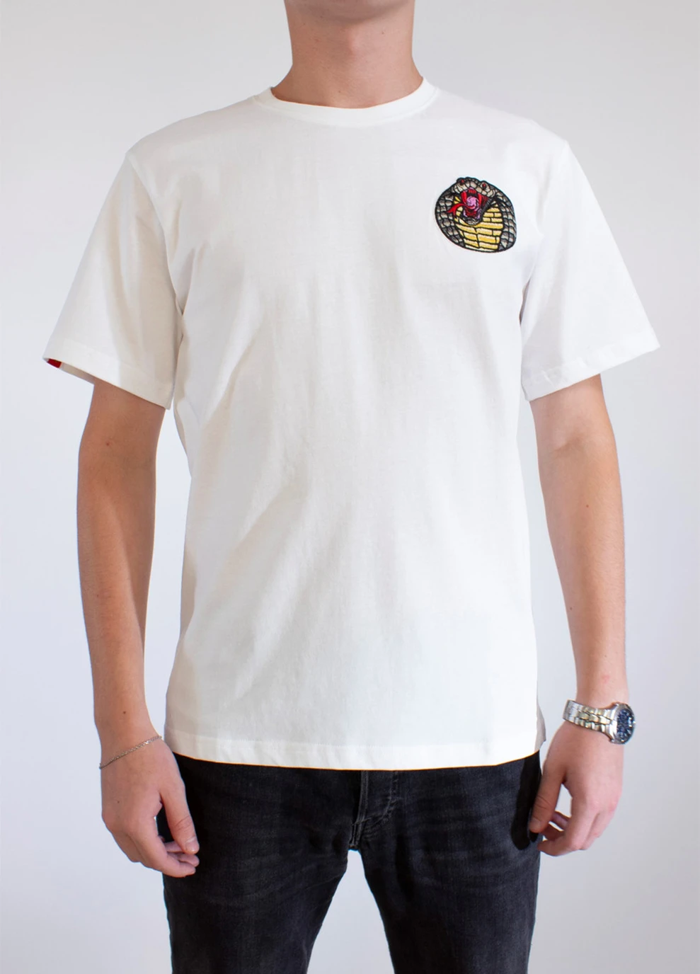 Белая мужская футболка jealous cobra white xl животные принты (28972433) No Brand