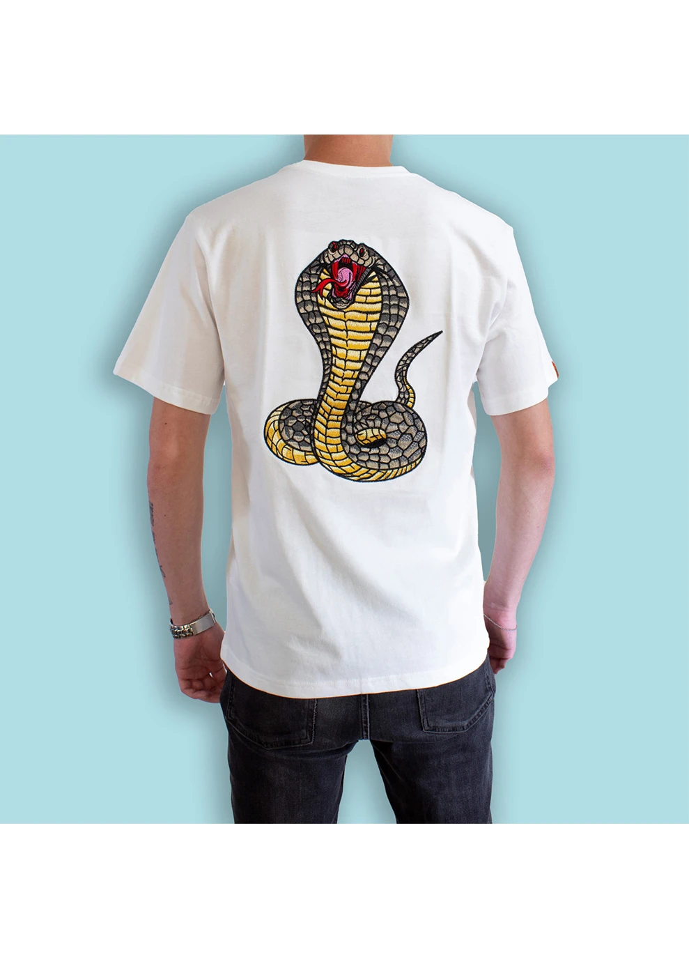 Белая мужская футболка jealous cobra white xl животные принты (28972433) No Brand