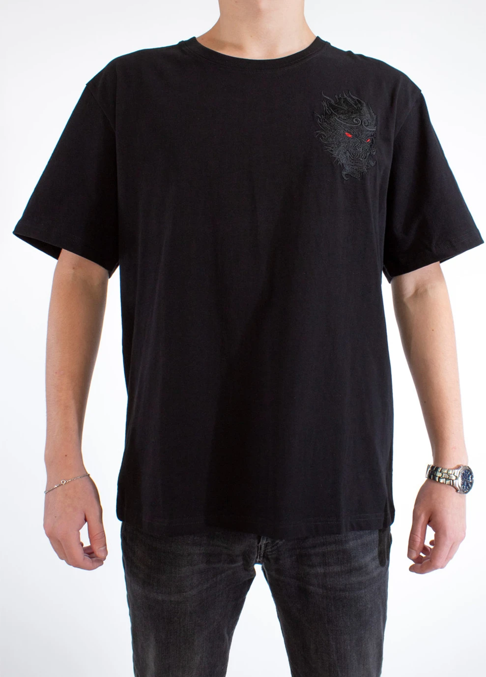 Чорна чоловіча футболка nightmare black s (28972144) No Brand