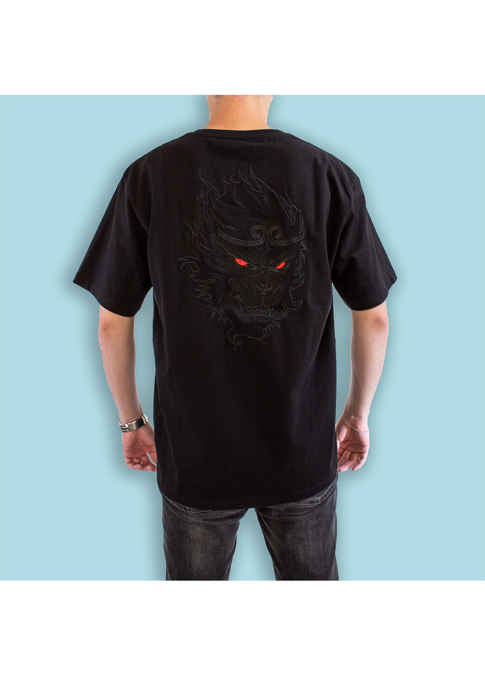 Чорна чоловіча футболка nightmare black s (28972144) No Brand