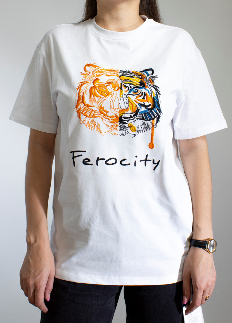 Біла чоловіча футболка wanding tiger white xl (28972366) No Brand