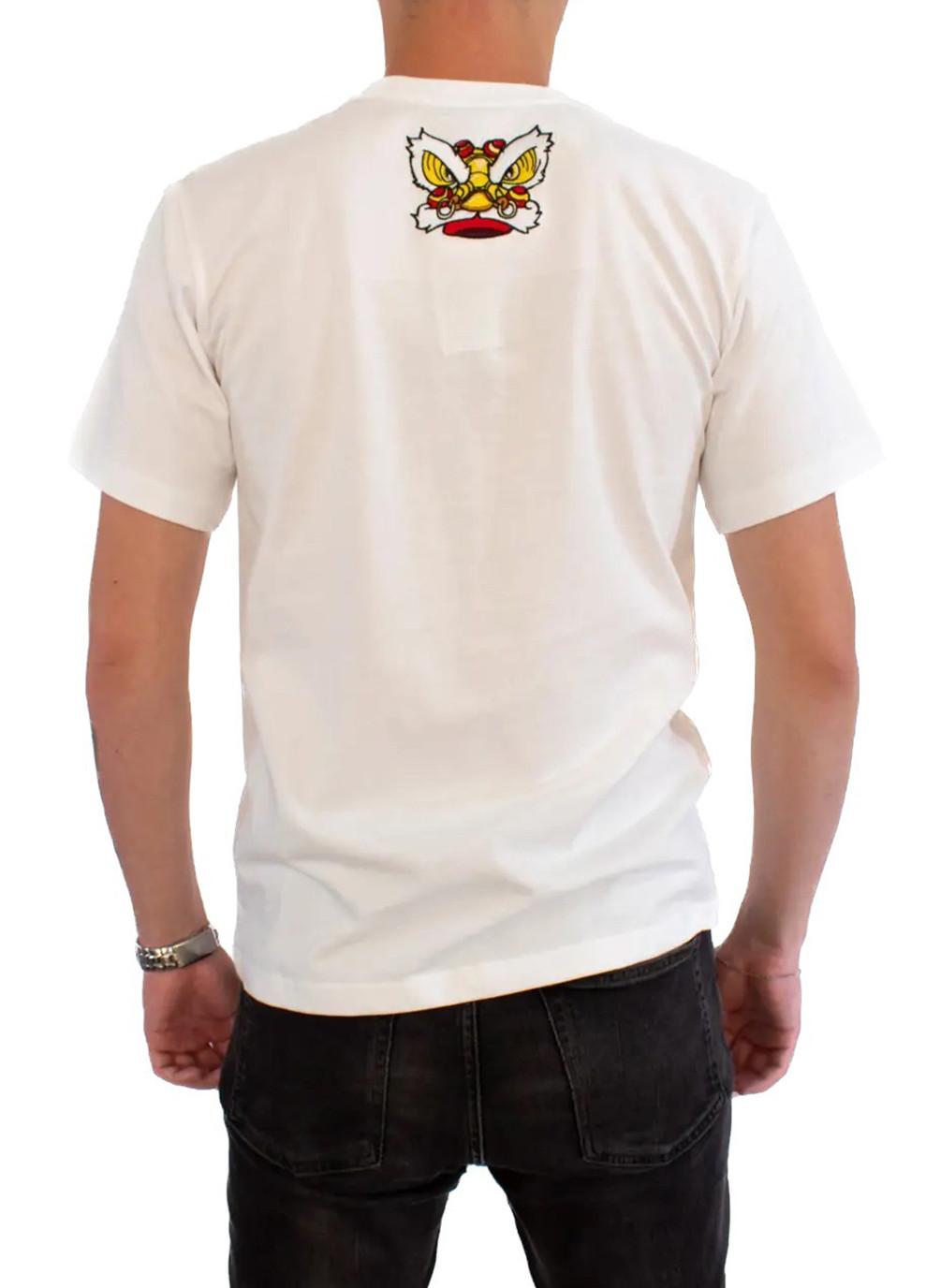 Біла чоловіча футболка golden dragon s white (28972292 s) No Brand