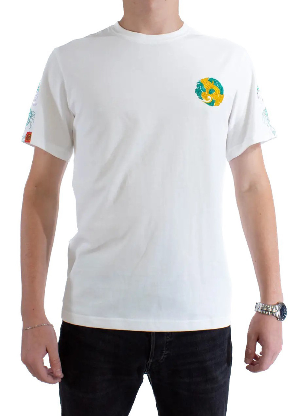 Біла чоловіча футболка dragon spirit m white (28972074 m) No Brand