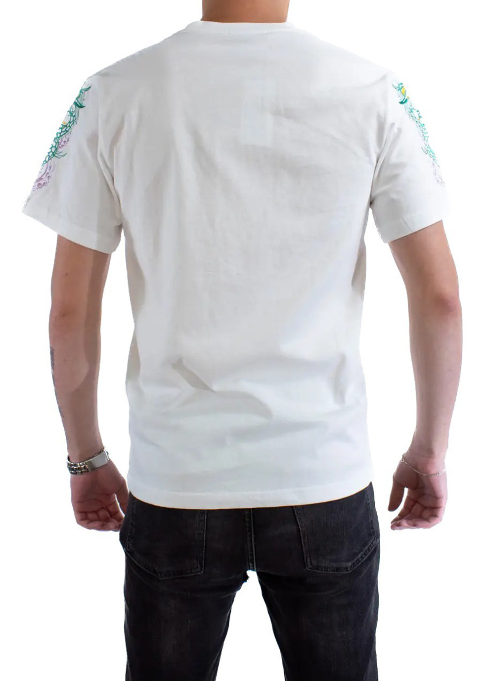 Біла чоловіча футболка dragon spirit m white (28972074 m) No Brand