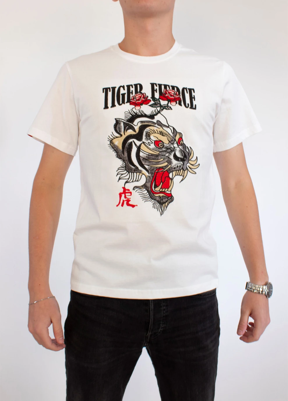 Біла футболка tiger force white xl (28972261) No Brand